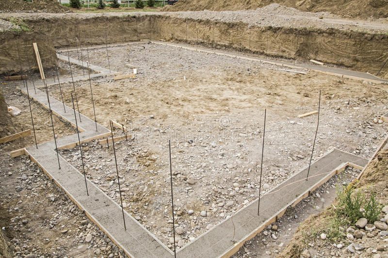 construction-basement-footings-rebar-excavated-concrete-ready-cement-walls-background-site-64646510